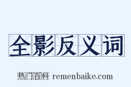 全影反义词是什么意思的图片